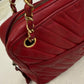 Chanel Red Chevron Quilted Shoulder Bag