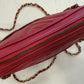 Chanel Red Chevron Quilted Shoulder Bag