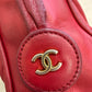 Chanel Red Chevron Quilted Shoulder Bag