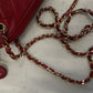 Chanel Red Chevron Quilted Shoulder Bag