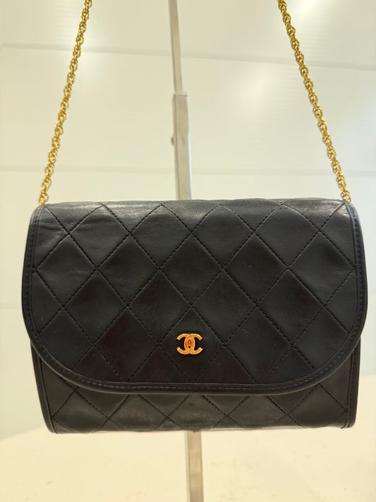 Chanel Quilted Round Flap Bag