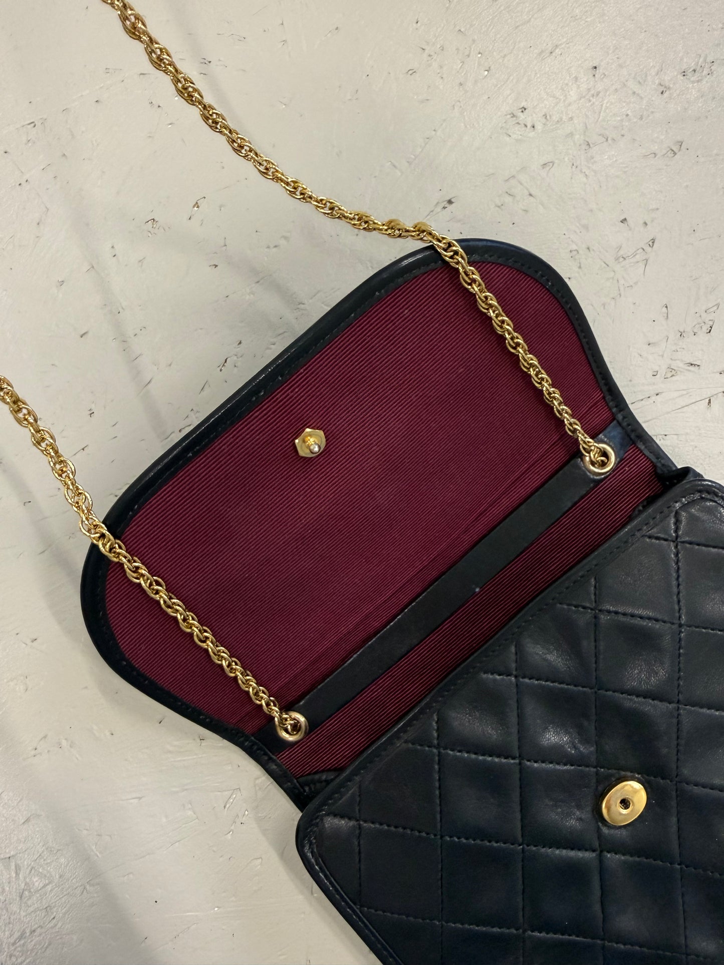 Chanel Quilted Round Flap Bag