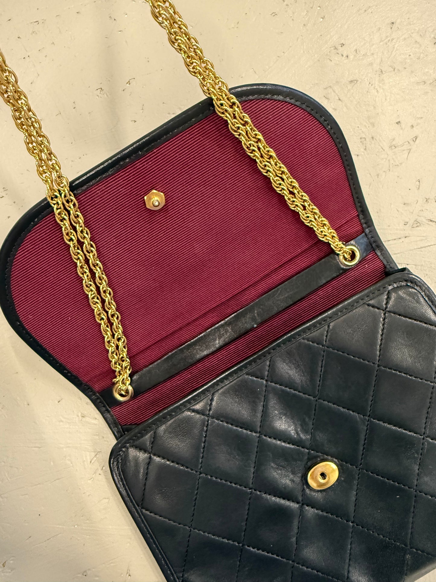 Chanel Quilted Round Flap Bag