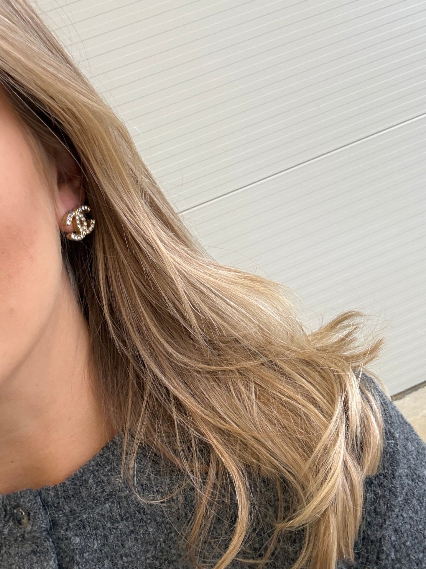 Chanel CC rhinestone Earrings