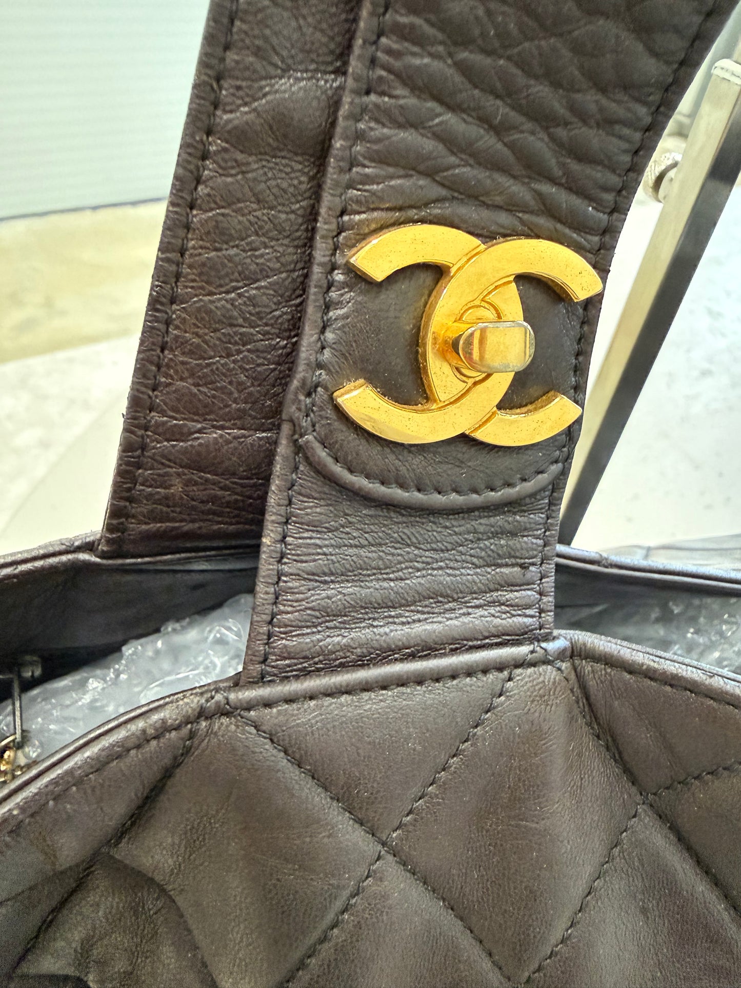 Chanel Brown Shopper Bag