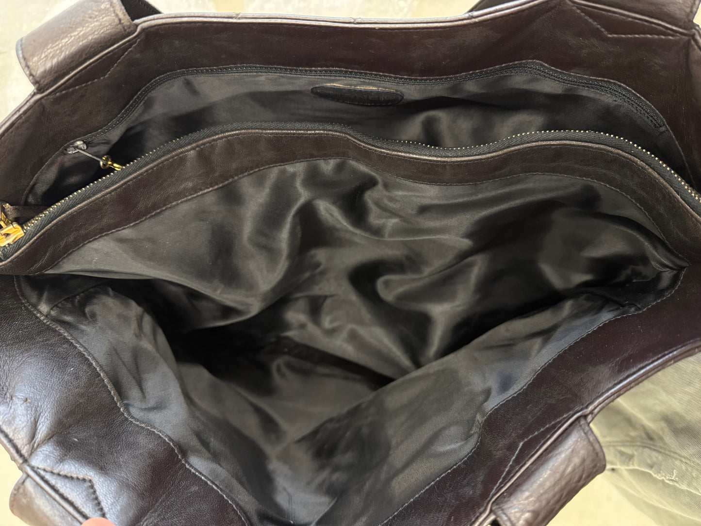 Chanel Brown Shopper Bag