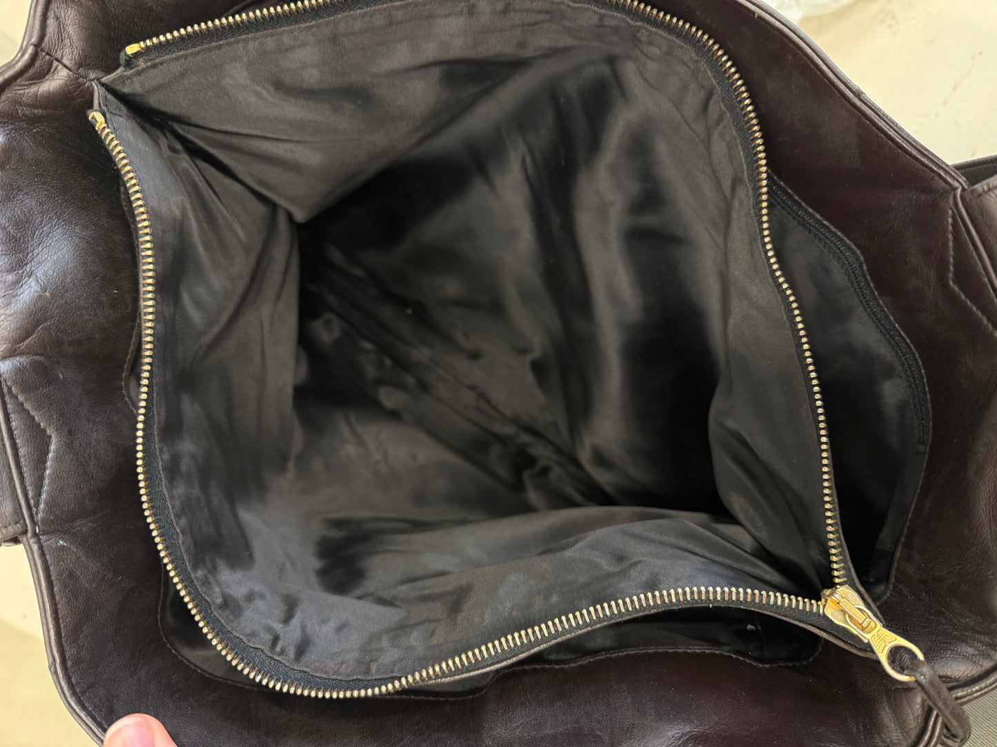 Chanel Brown Shopper Bag