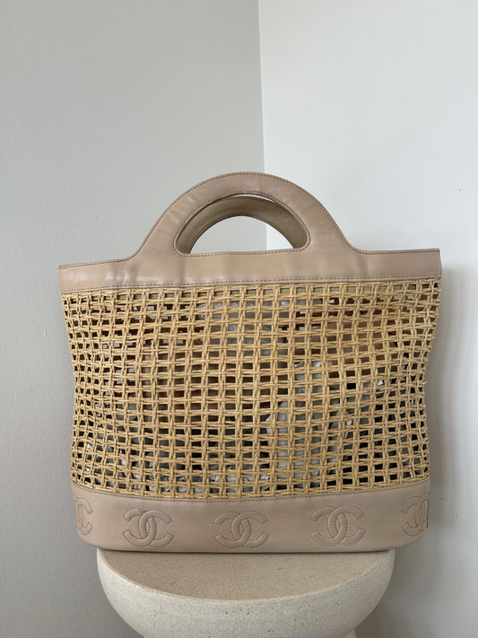 Chanel Wicker Basket Tote