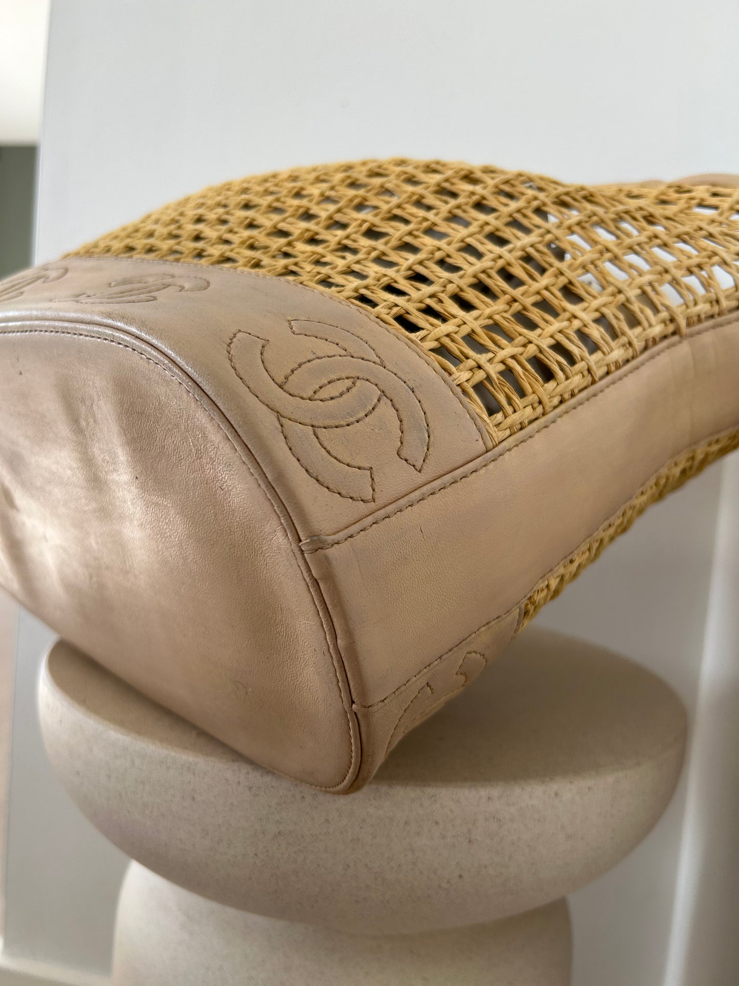 Chanel Wicker Basket Tote