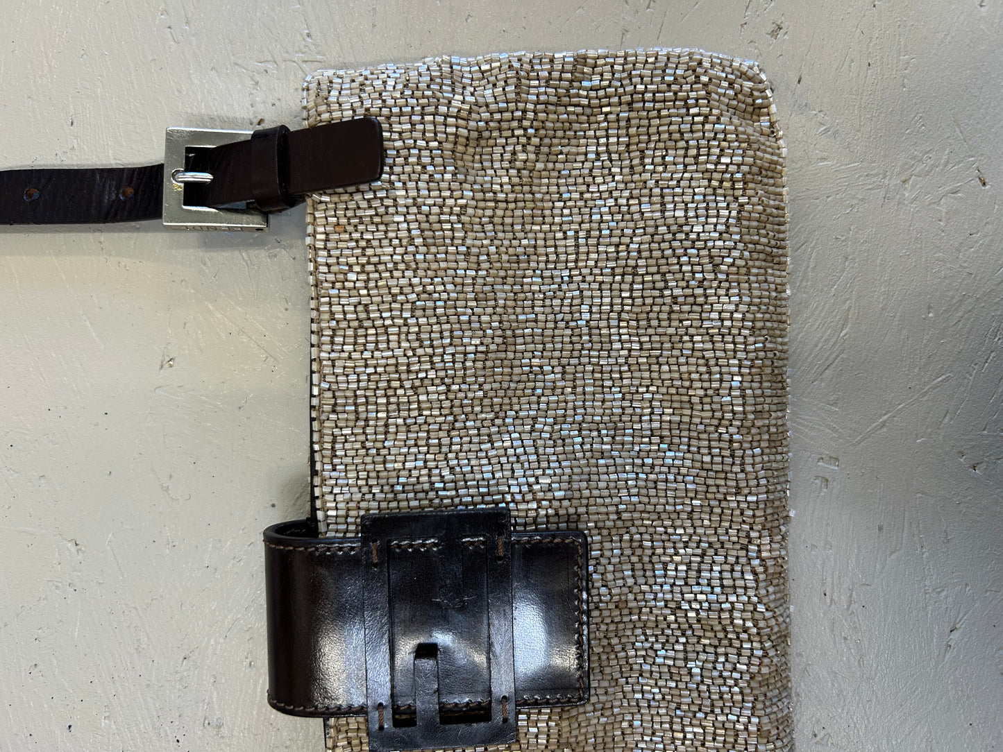 Fendi Beaded Baguette Shoulder Bag