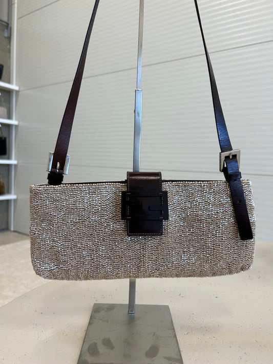 Fendi Beaded Baguette Shoulder Bag