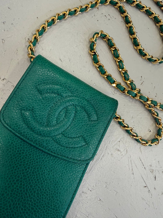 Green Chanel Phone Case