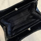 Chanel Black Chocolate Bar Patent Kisslock Shoulder Bag