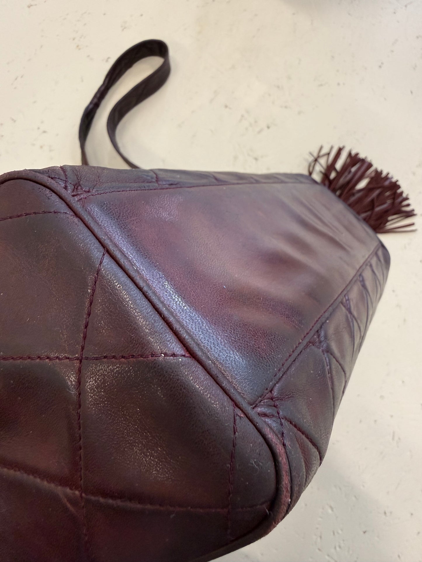 Chanel Tassel Camera Bag Burgundy