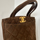 Chanel Suede Jumbo Logo Bag