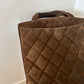 Chanel Suede Jumbo Logo Bag