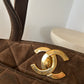 Chanel Suede Jumbo Logo Bag