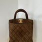 Chanel Suede Jumbo Logo Bag