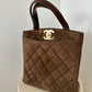 Chanel Suede Jumbo Logo Bag