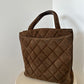 Chanel Suede Jumbo Logo Bag