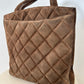 Chanel Suede Jumbo Logo Bag