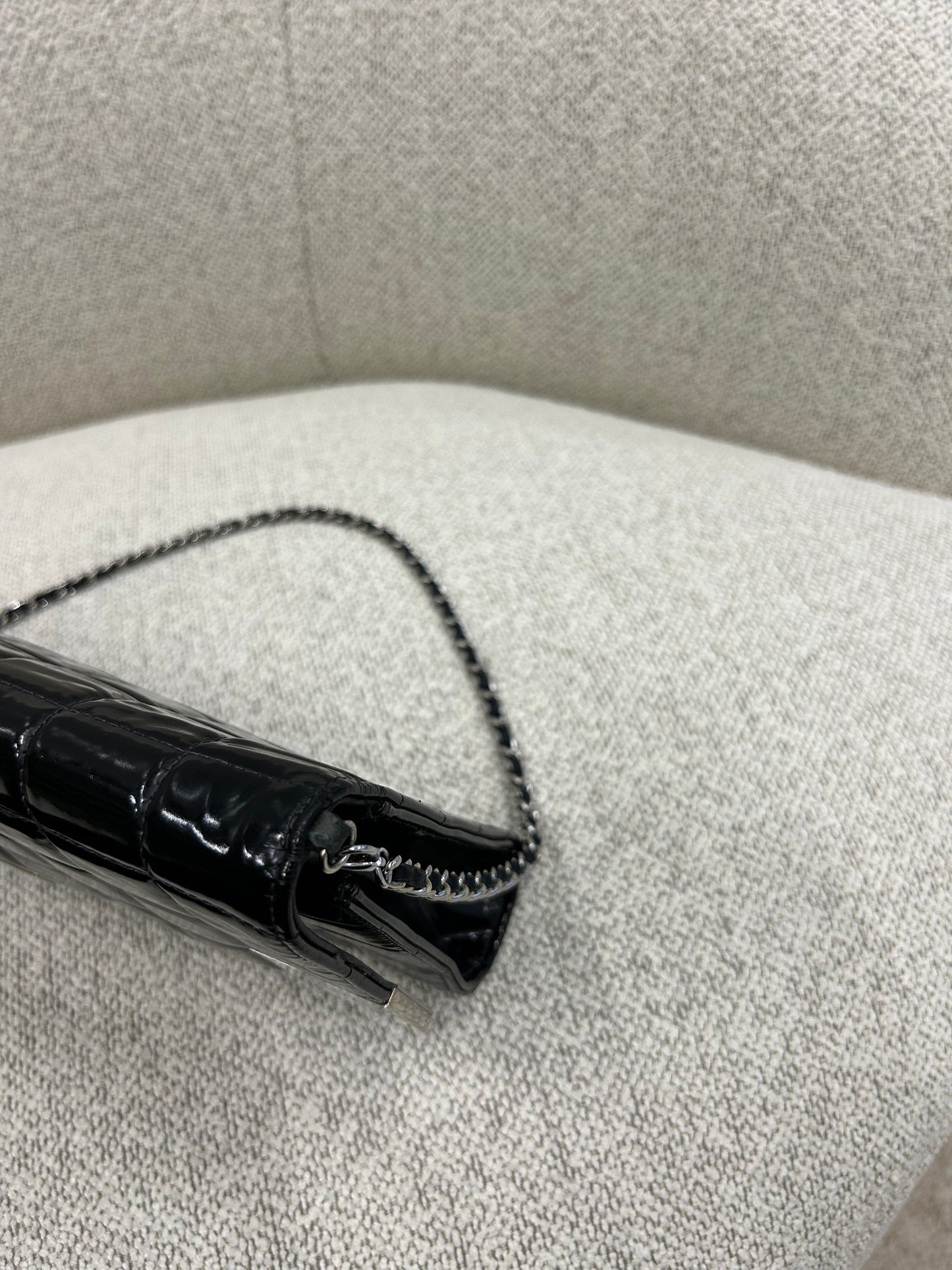 Chanel patent east west chocolate bar