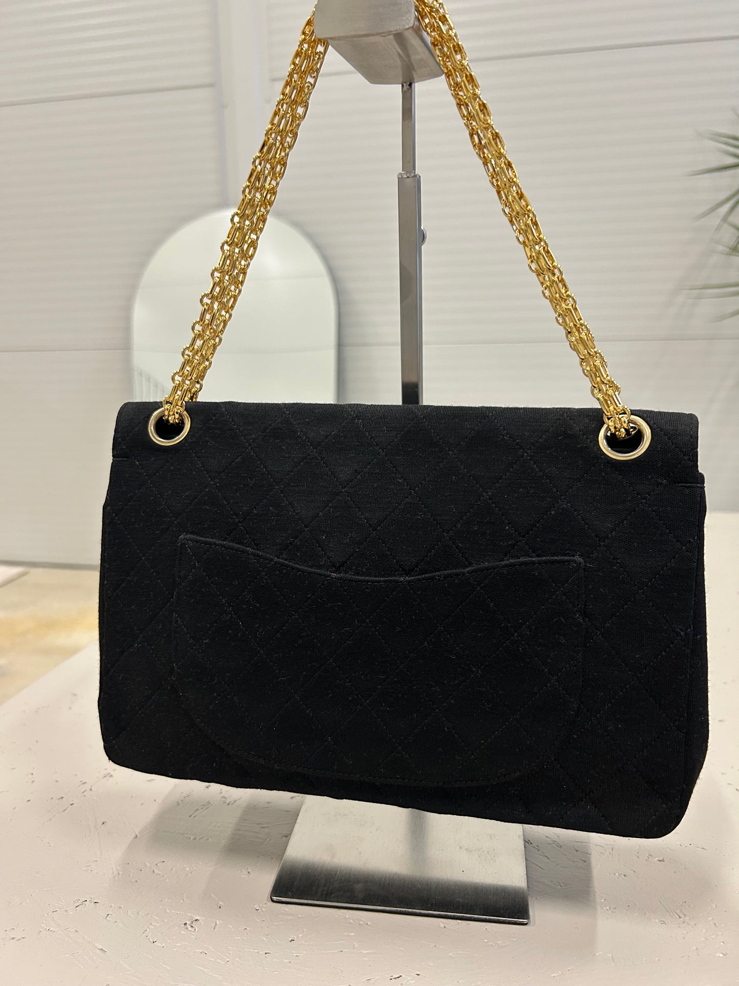 Chanel double flap cotton bag