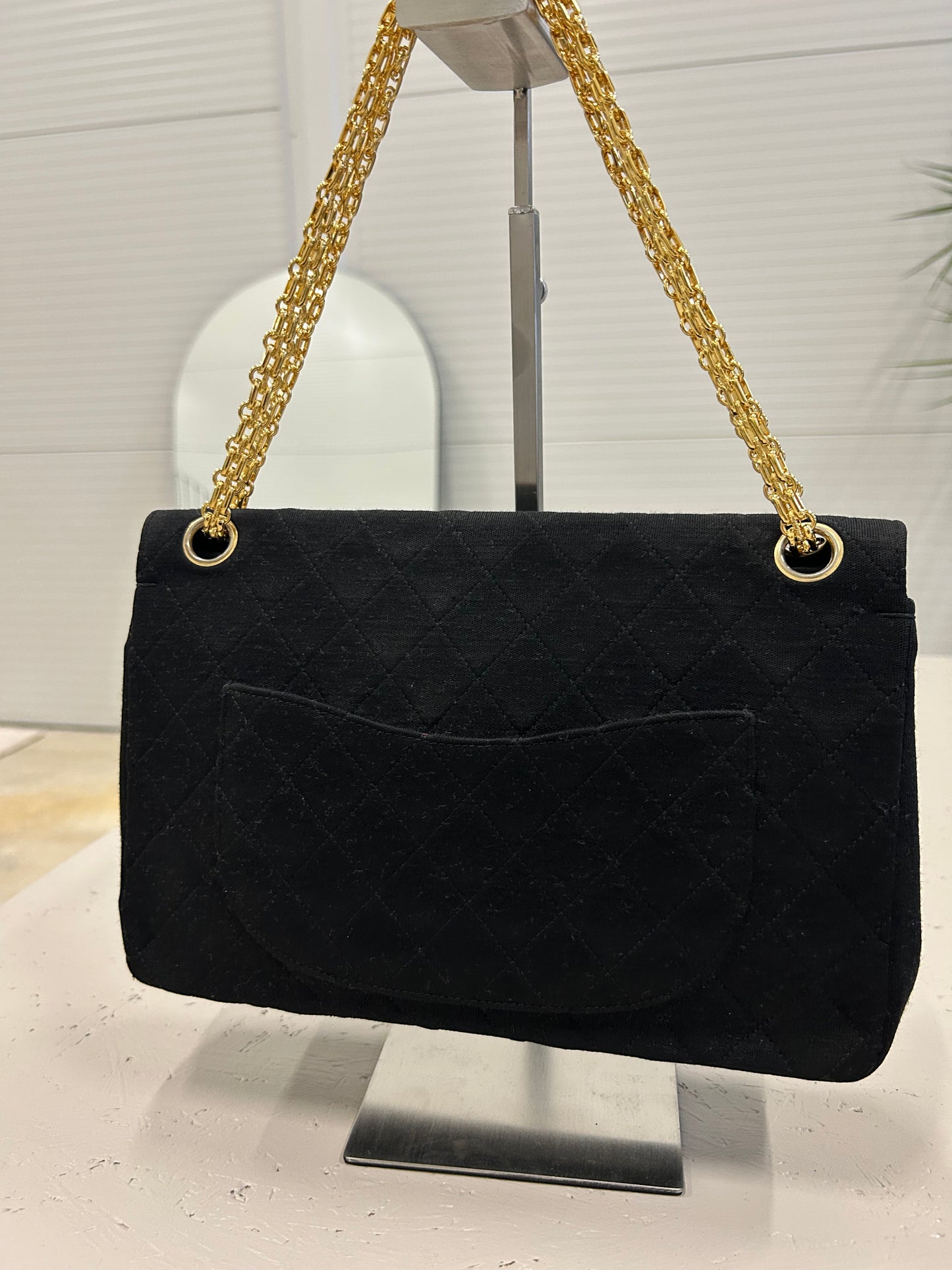 Chanel double flap cotton bag