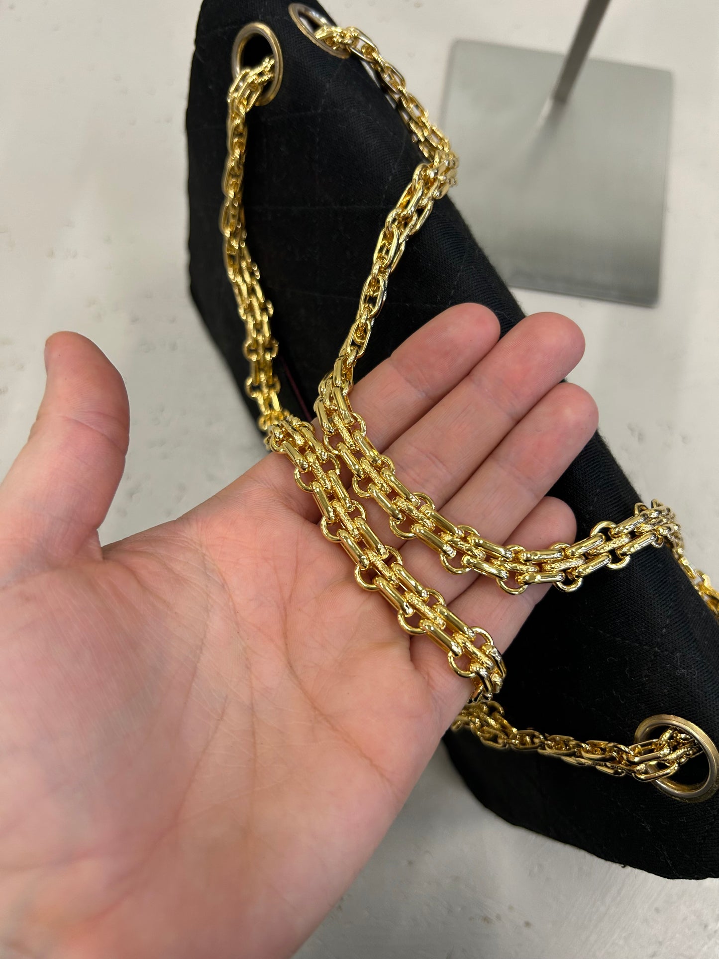 Chanel double flap cotton bag