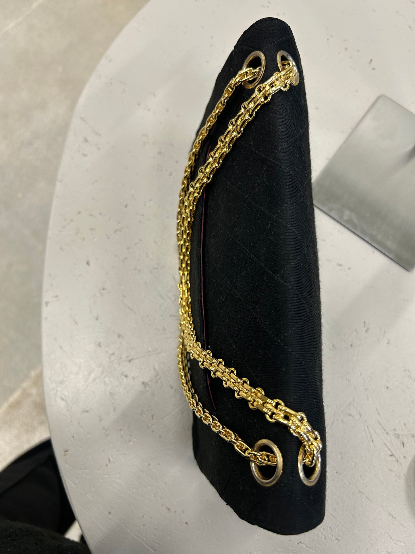 Chanel double flap cotton bag