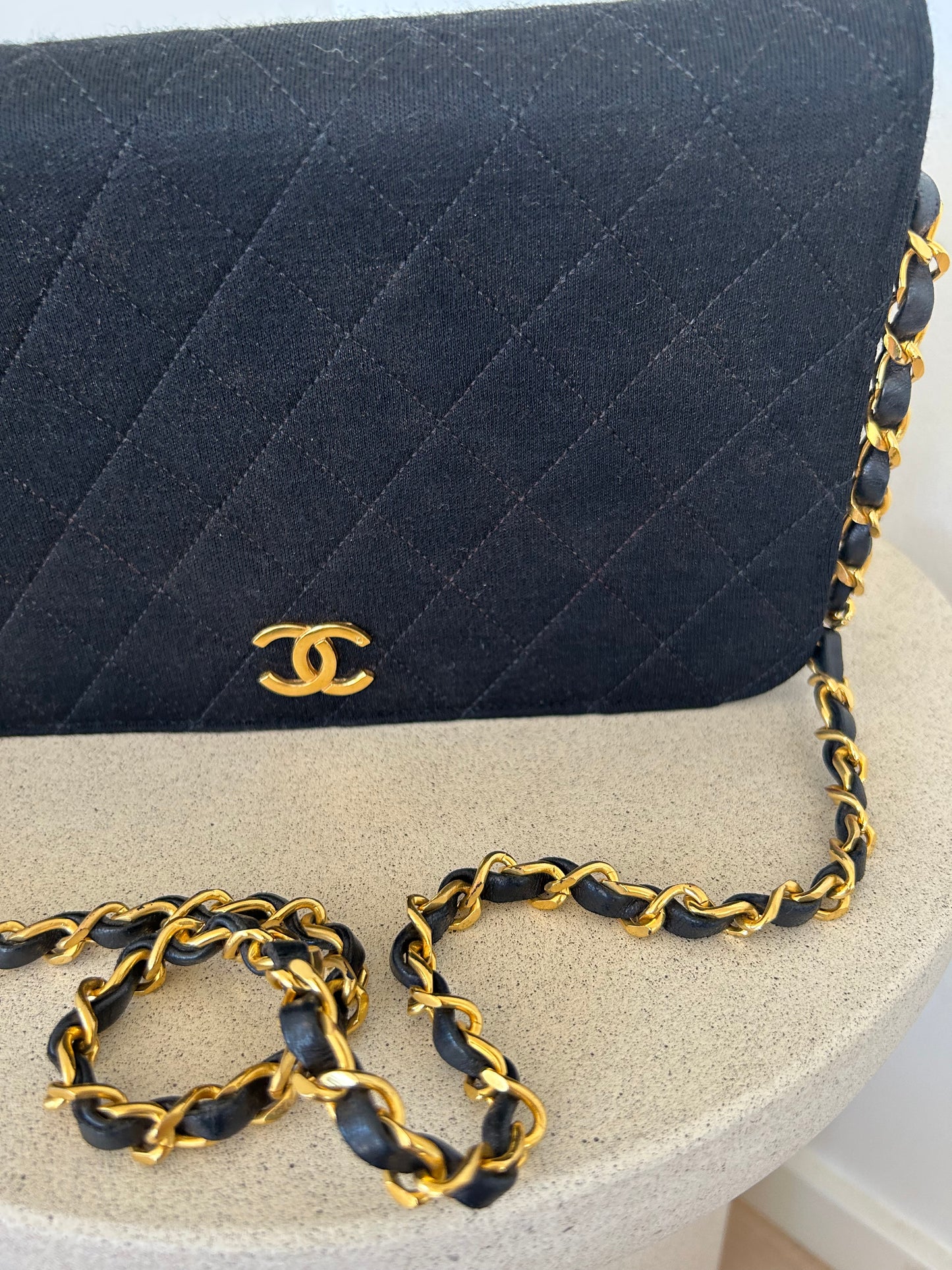 Chanel Jersey Full Flap Bag