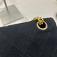 Chanel double flap cotton bag