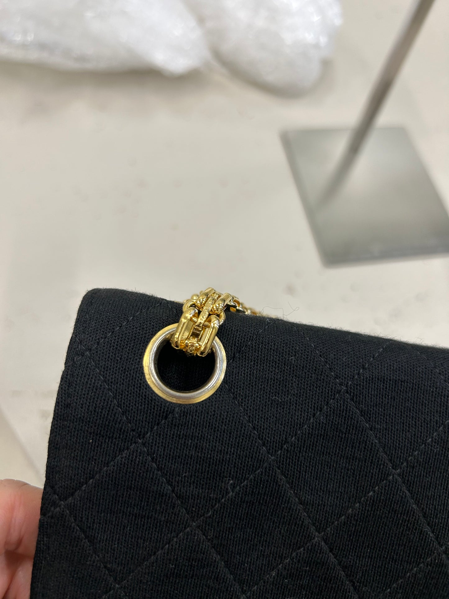 Chanel double flap cotton bag