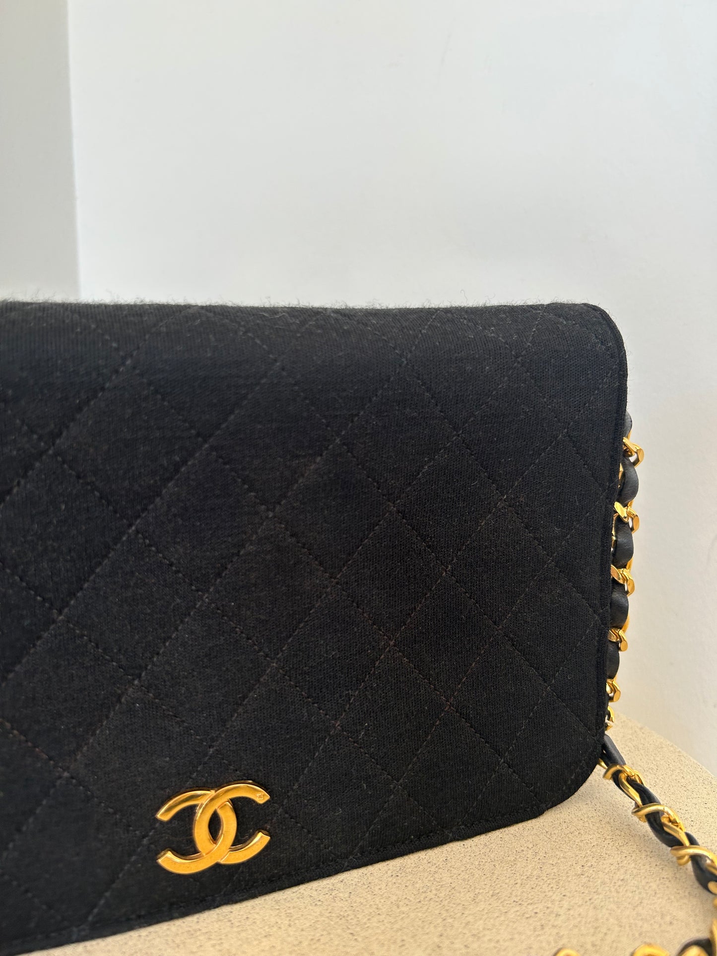 Chanel Jersey Full Flap Bag
