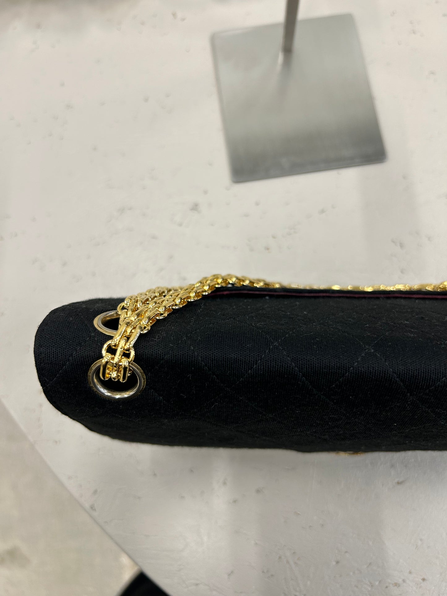 Chanel double flap cotton bag