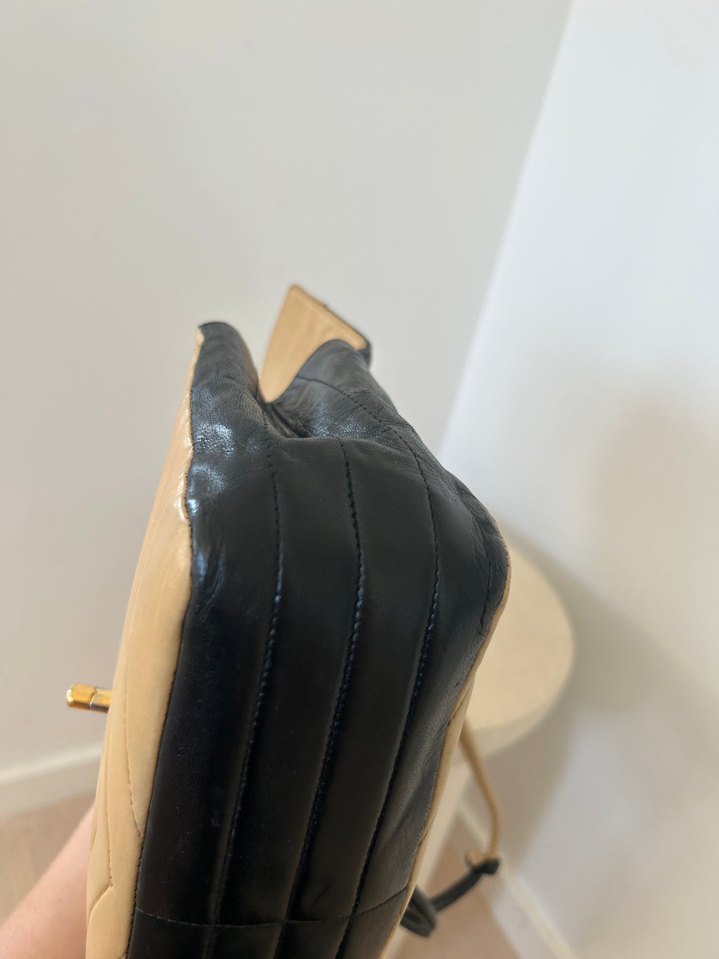 Chanel Bicolor V Stitch Bag