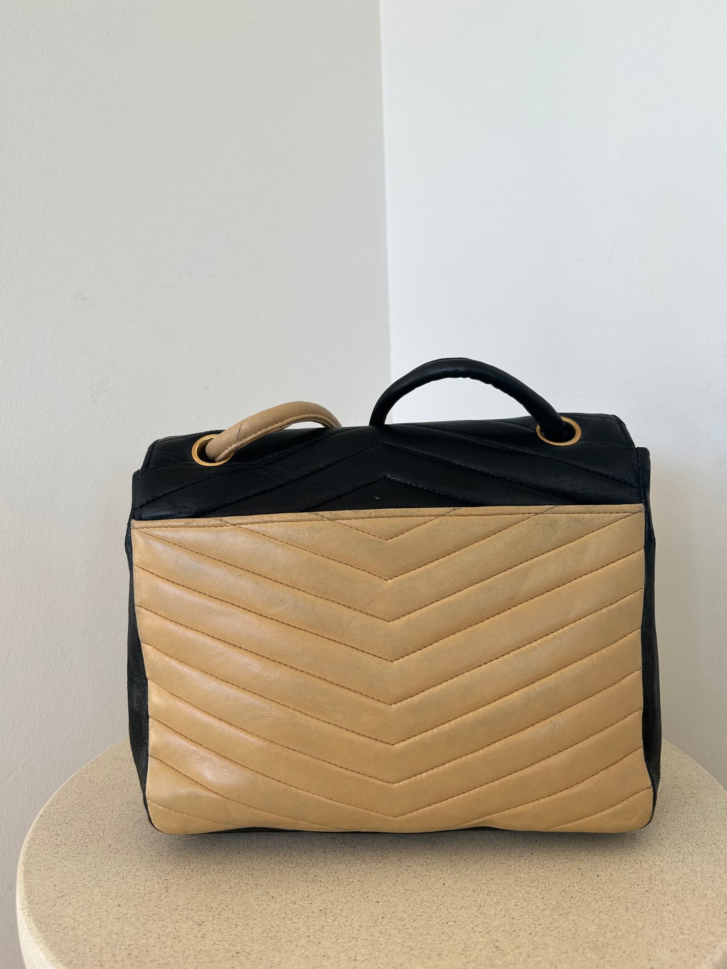 Chanel Bicolor V Stitch Bag