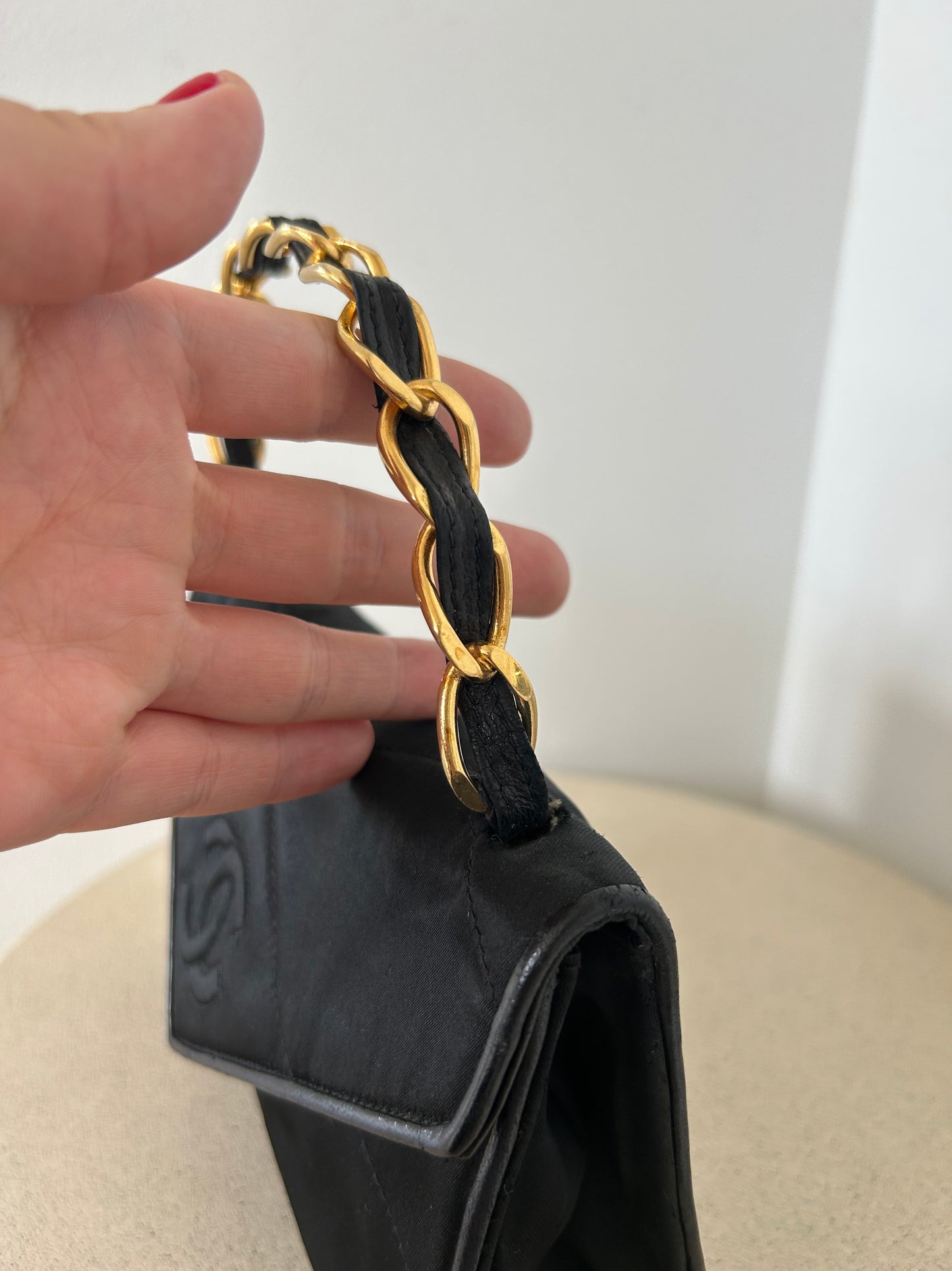 Chanel tophandle nylon bag