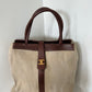 Chanel fabric tote bag