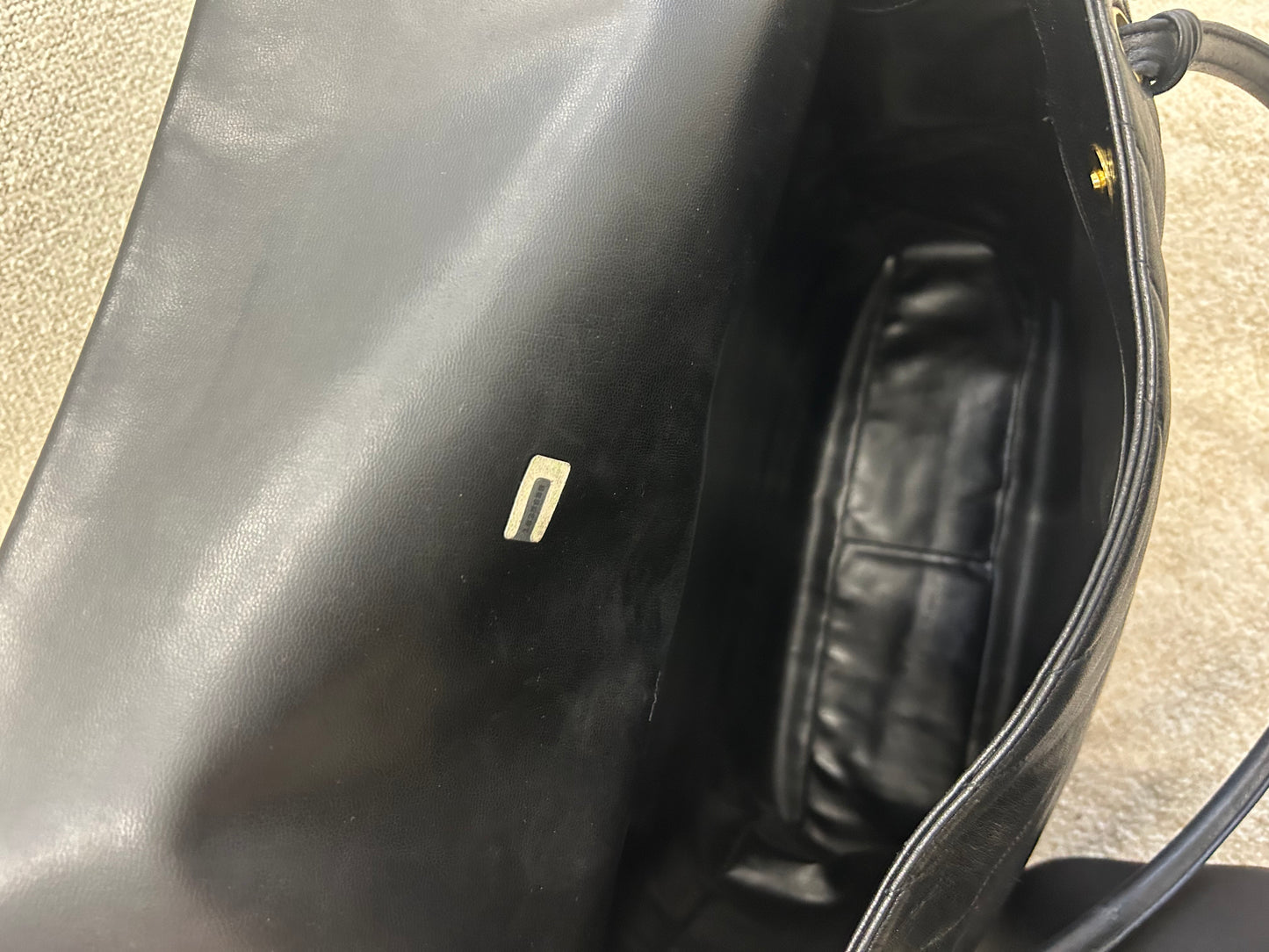 Chanel vertical quilt shopper bag