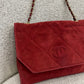 Chanel suede crossbody bag