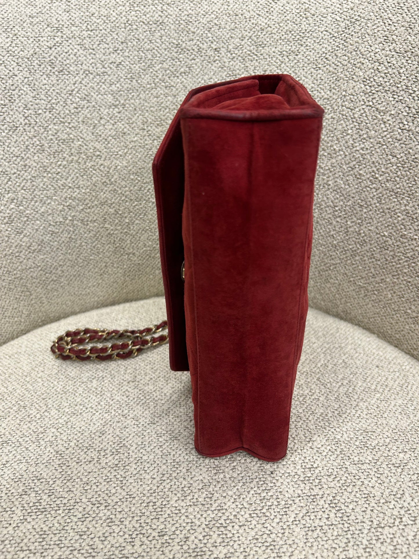 Chanel suede crossbody bag