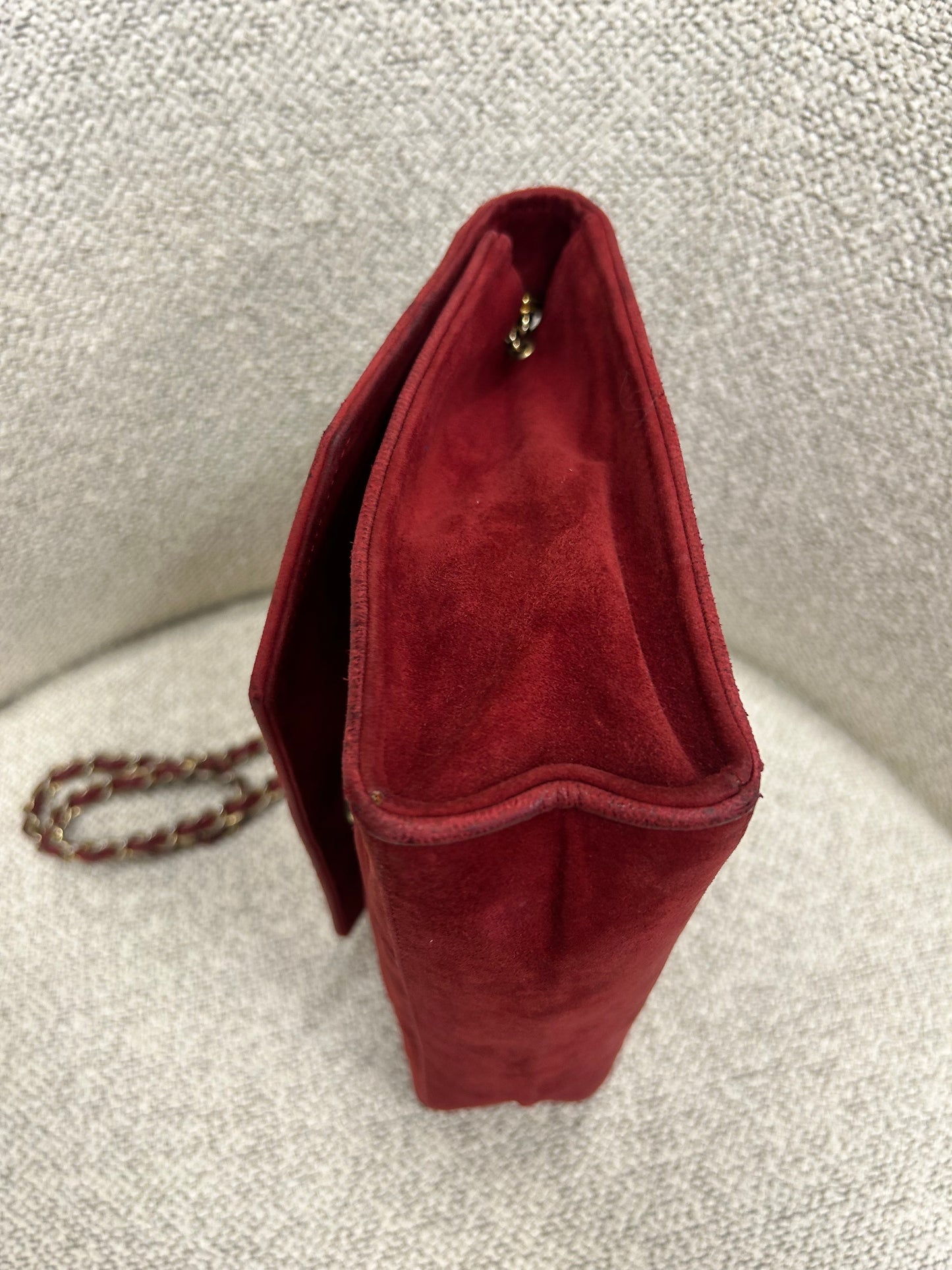 Chanel suede crossbody bag