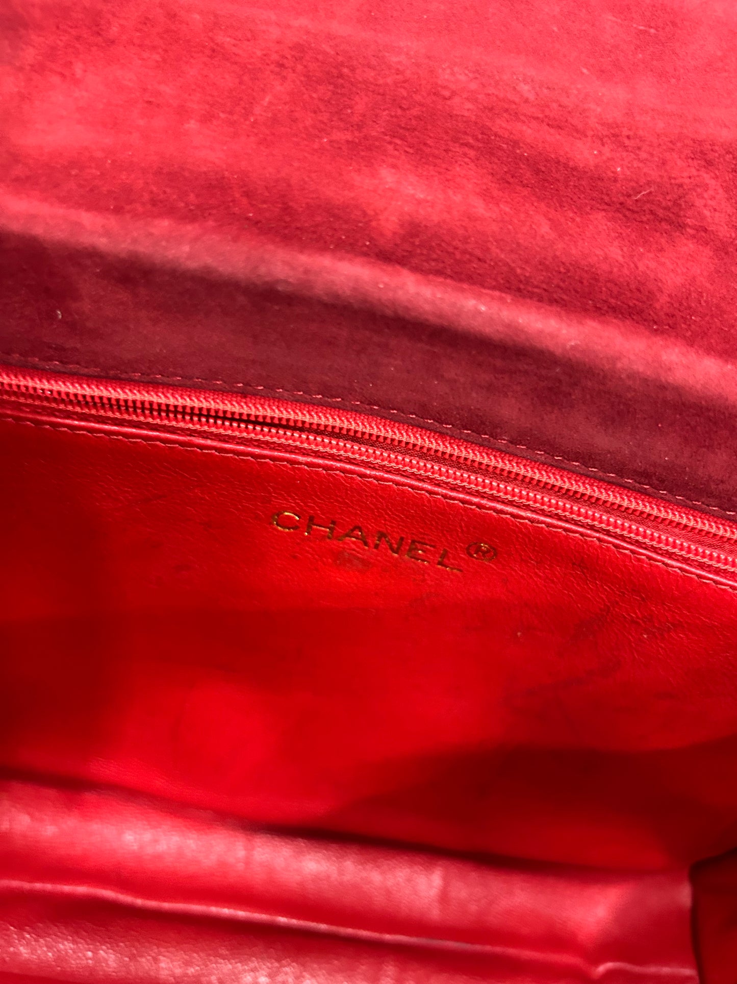 Chanel suede crossbody bag