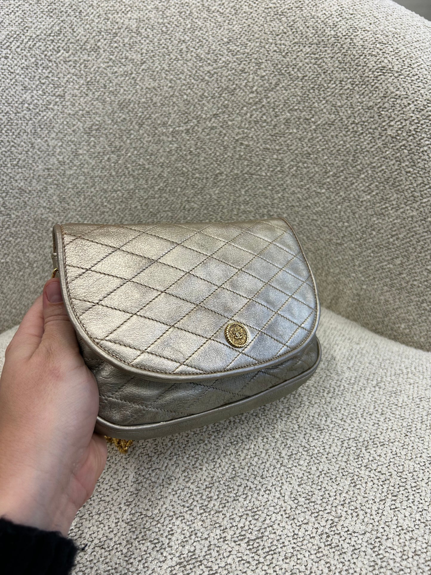 Chanel gold crossbody bag