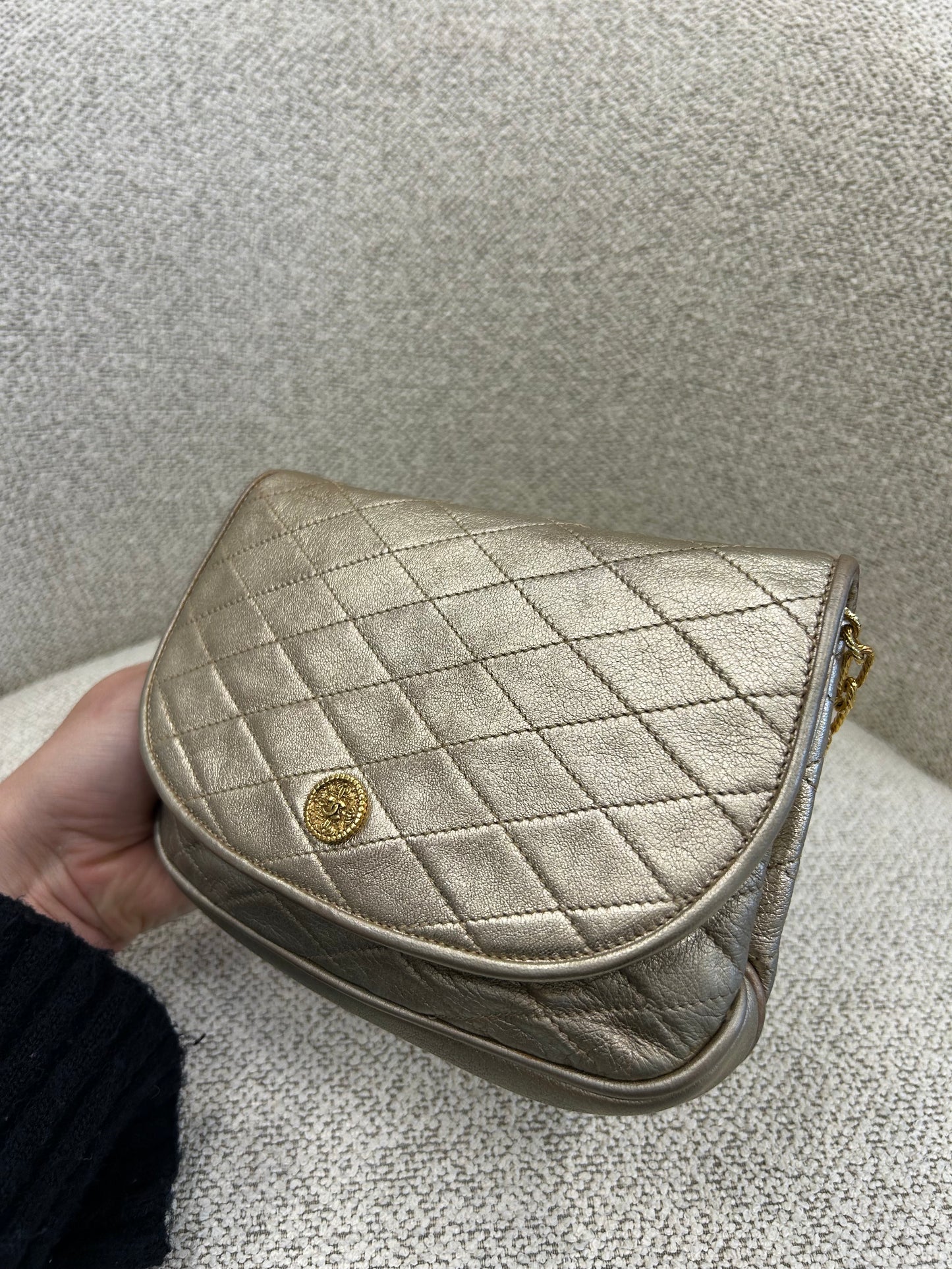 Chanel gold crossbody bag