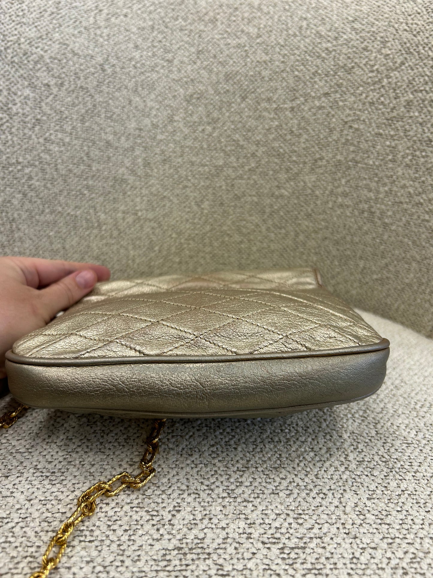Chanel gold crossbody bag