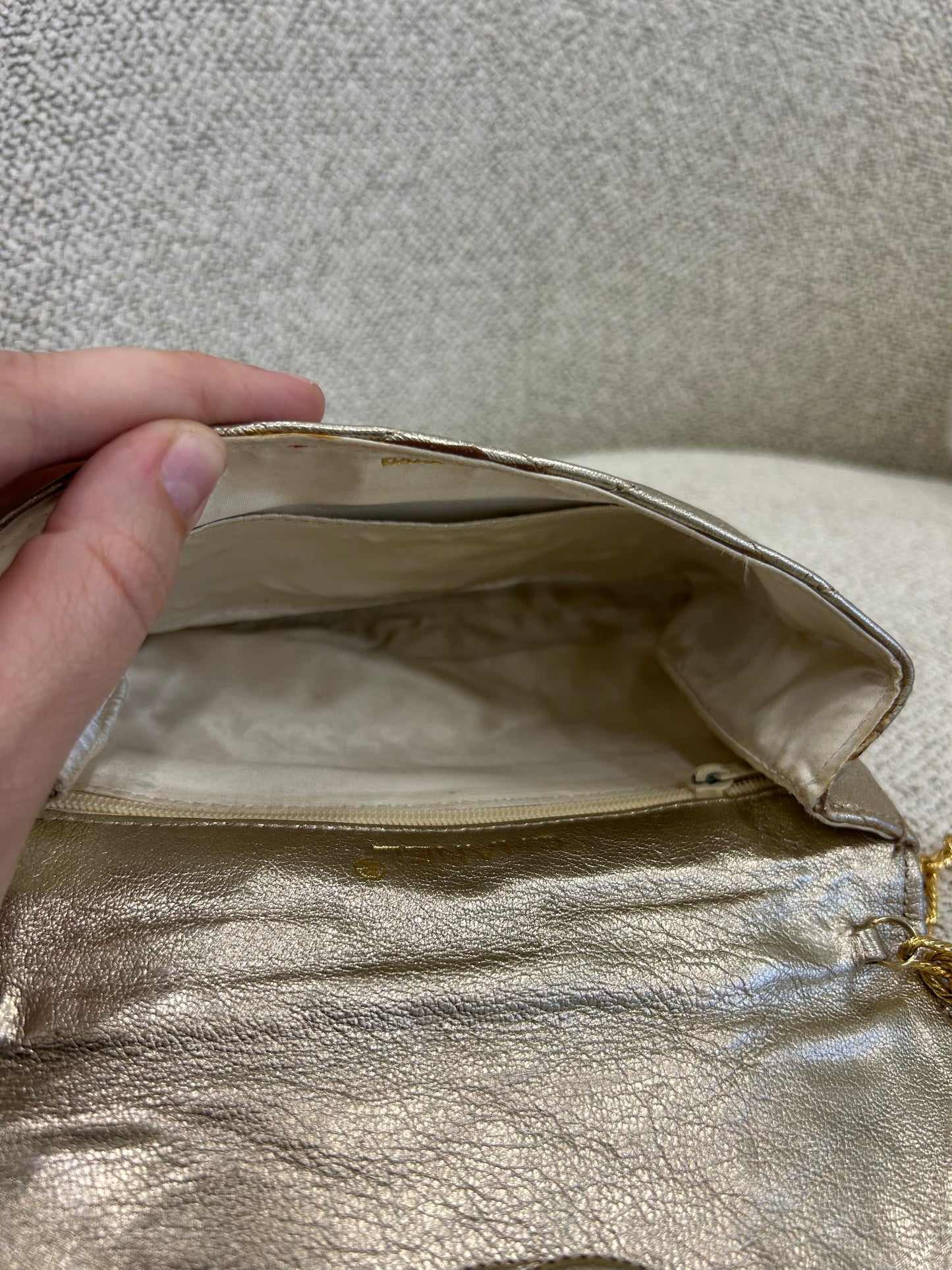 Chanel gold crossbody bag