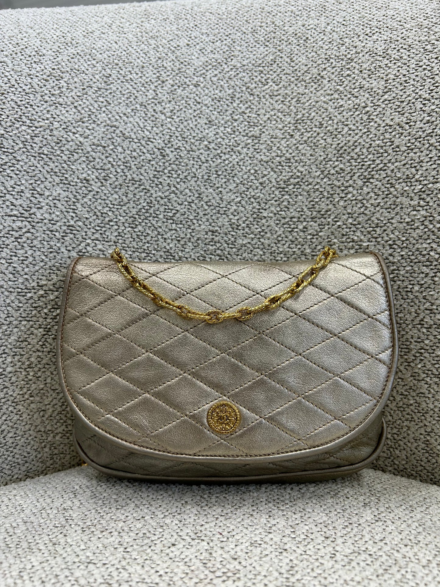 Chanel gold crossbody bag