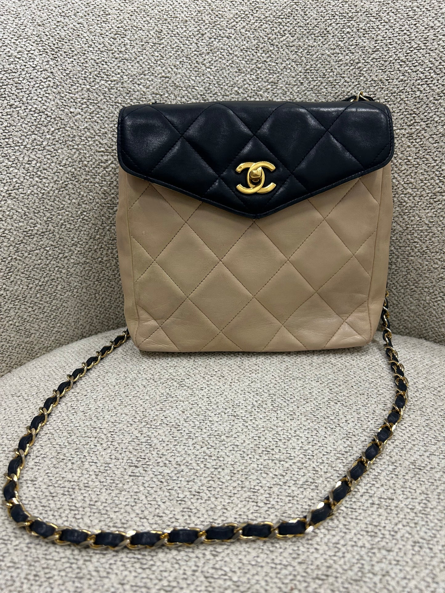 Chanel two tone bag
